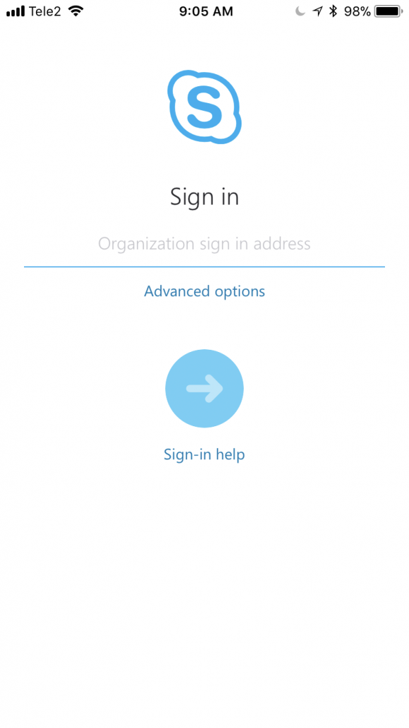 skype for business login page