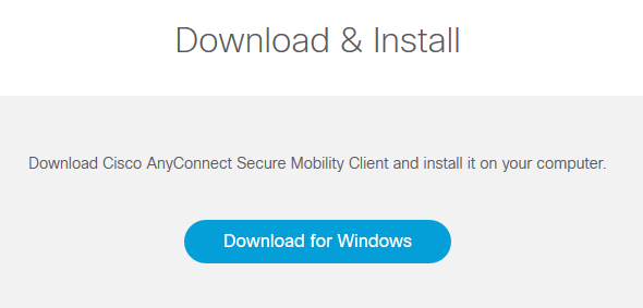 cisco anyconnect vpn client software download