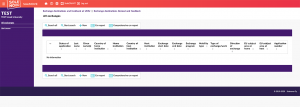 Description of the view when you create a new application for Erasmus for staff