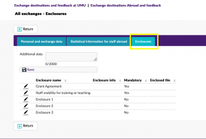 print screen Enclosures Staff and teacher exchange application