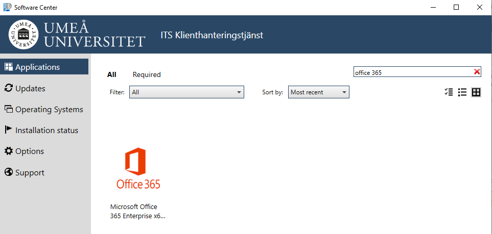 Software center applications