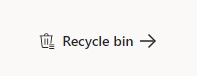Image showing where to find the recycle bin in Forms
