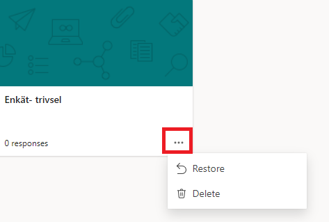 Image showing how to restore och delete deleted forms