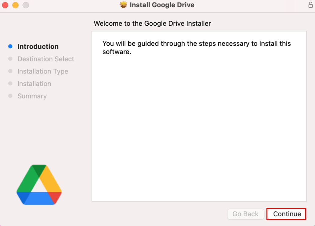 Installera google drive app mac