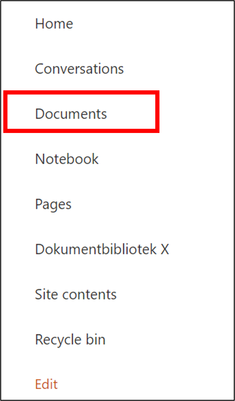 Create Files And Maps In Sharepoint Choose Document Tab In Left Menue 