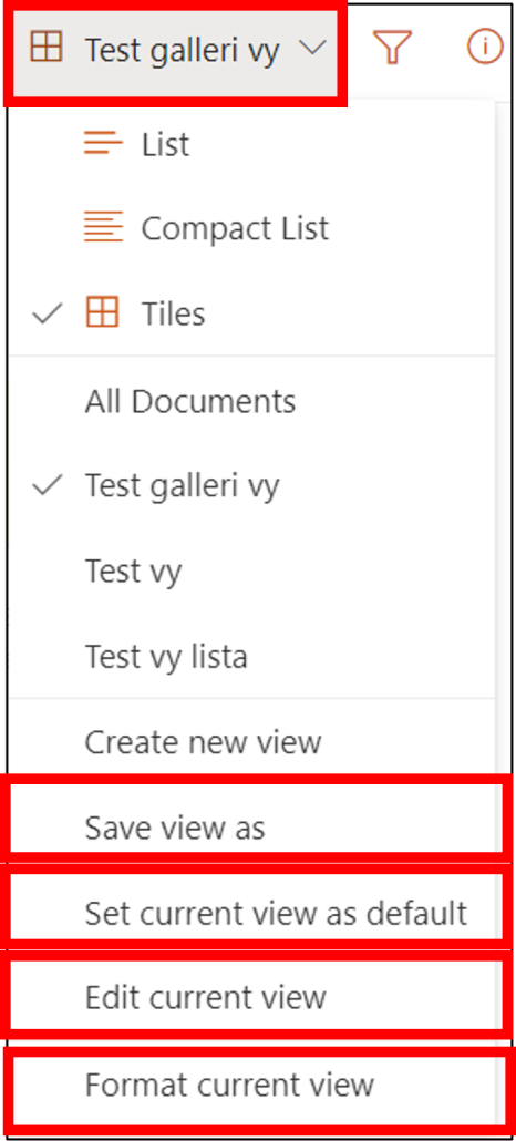 Change document liberarty view i SharePoint - document - all document - controll your new view