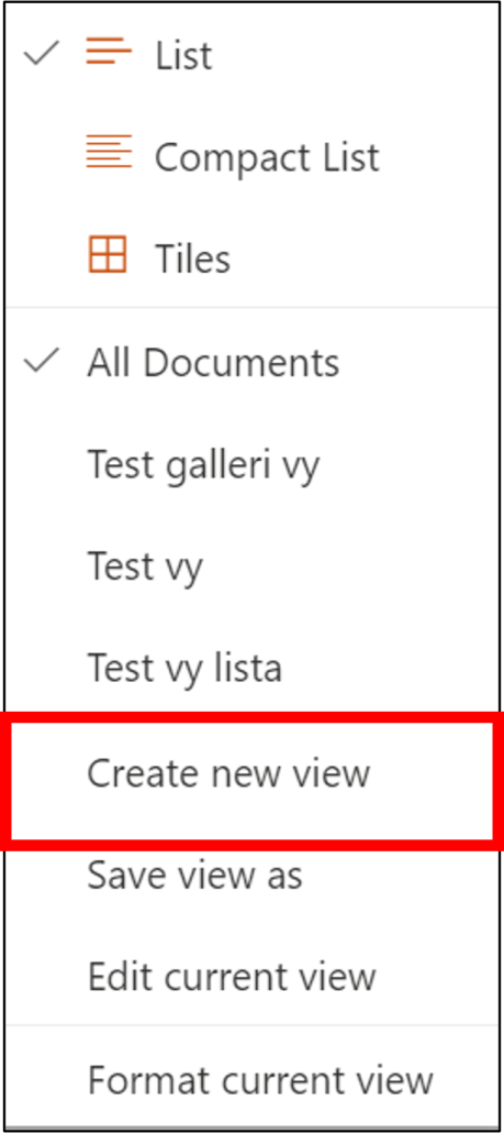 change documentliberary view in sharepoint - create new view