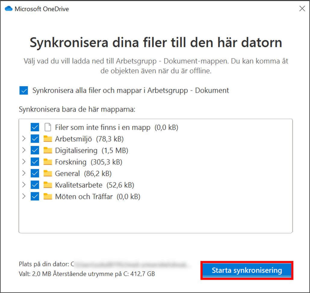 sync files from Team to computer - OneDrive app opens - select files to sync - click start sync
