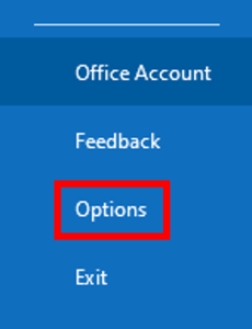 Activate weeknumbers in Outlook for Windows - choose options