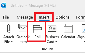 Image showing how to start the poll in Outlook