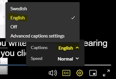 Image showing how to choose english subtitles