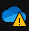 Bild som visar en varningssymbol på ditt OneDrive-moln i aktivitetsfältet